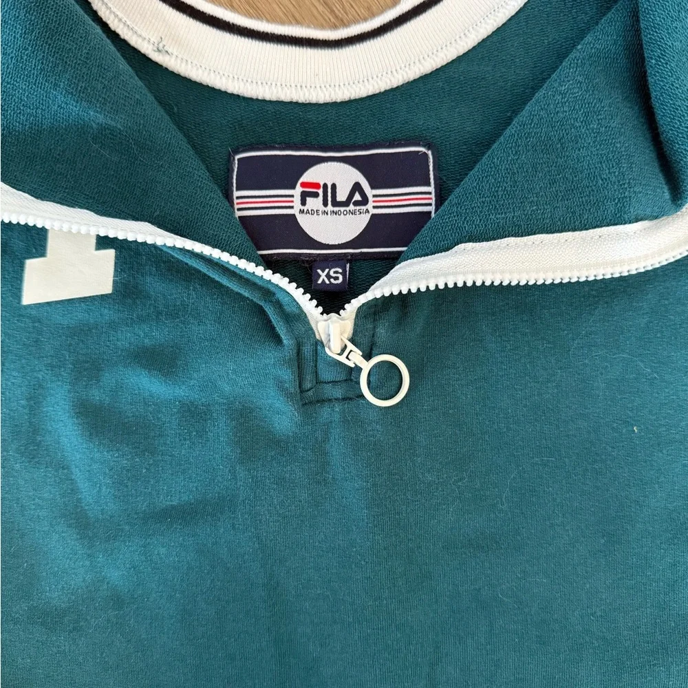 FILA Women's Teal Zip-Front Bodysuit - Picture 3 of 4